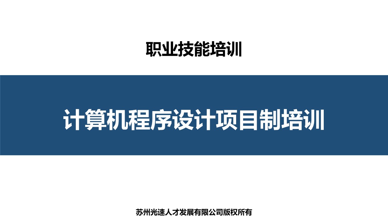 计算机程序设计项目制培训